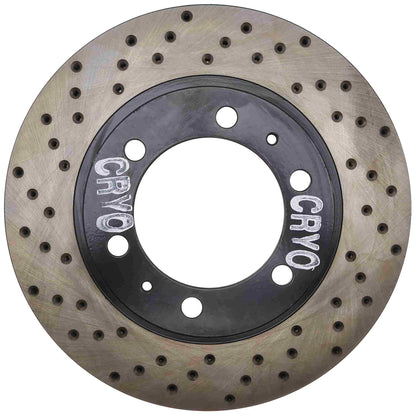 StopTech Sport Cryo Cross Drilled Brake Rotor; Front Right