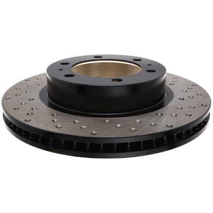 StopTech Sport Cross Drilled Brake Rotor; Front Left