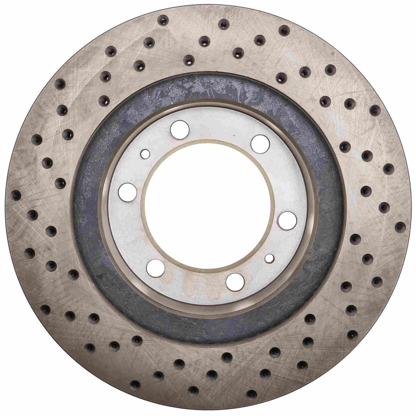 StopTech Sport Cross Drilled Brake Rotor; Front Left