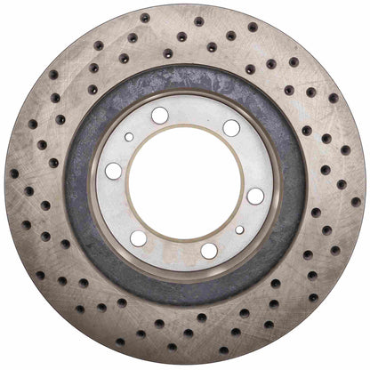StopTech Sport Cross Drilled Brake Rotor; Front Left