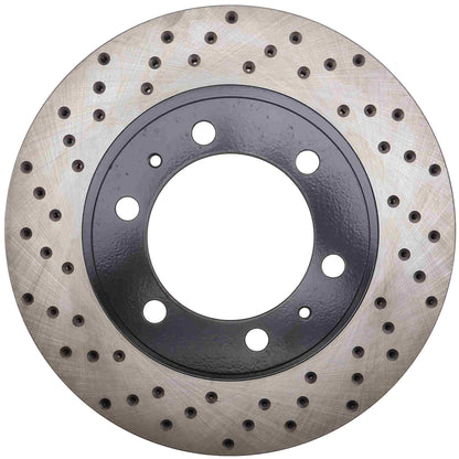 StopTech Sport Cross Drilled Brake Rotor; Front Right