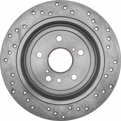 StopTech Sport Cryo Cross Drilled Brake Rotor; Rear Right