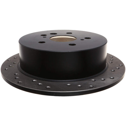 StopTech Sport Cross Drilled Brake Rotor; Rear Left