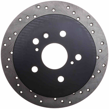 StopTech Sport Cross Drilled Brake Rotor; Rear Left