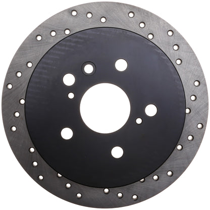 StopTech Sport Cross Drilled Brake Rotor; Rear Left