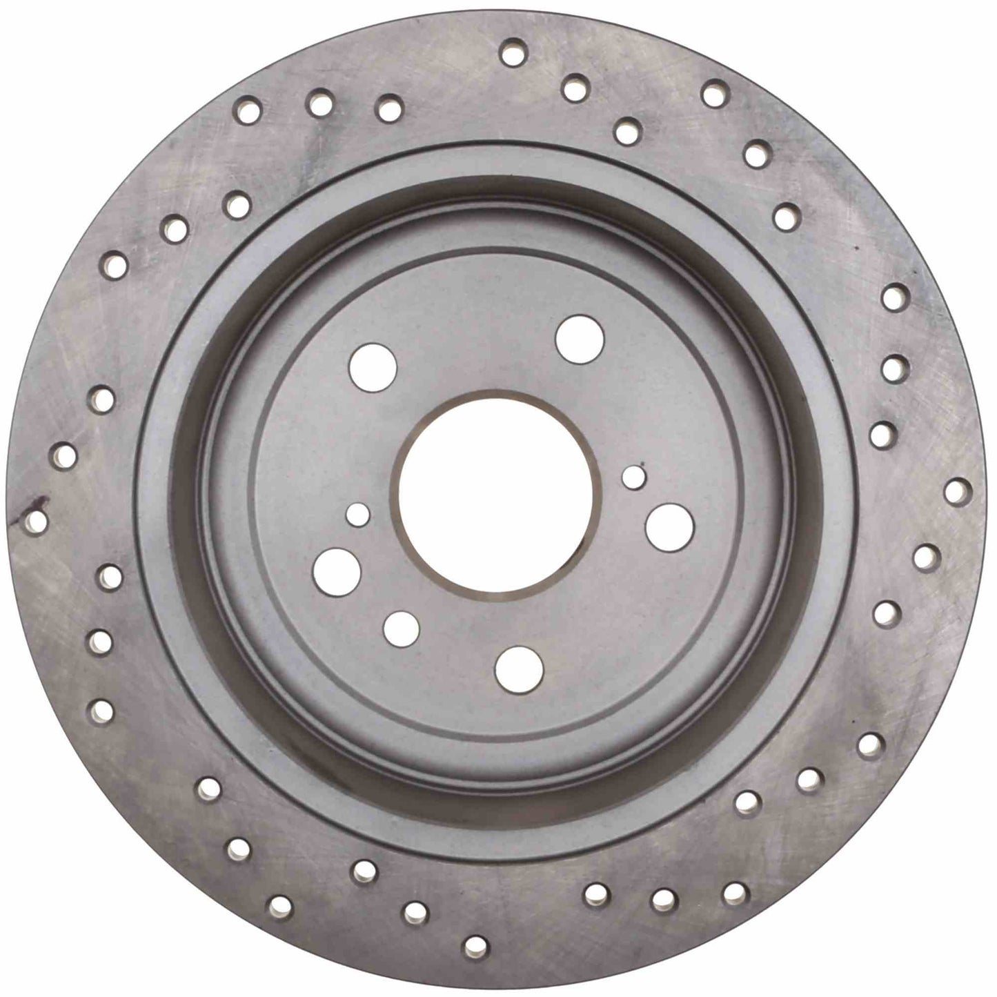 StopTech Sport Cross Drilled Brake Rotor; Rear Right