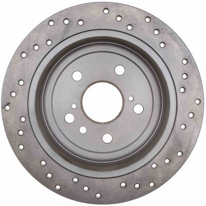StopTech Sport Cross Drilled Brake Rotor; Rear Right