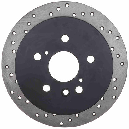 StopTech Sport Cross Drilled Brake Rotor; Rear Right