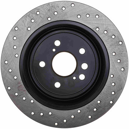 StopTech Sport Cross Drilled Brake Rotor; Rear Left