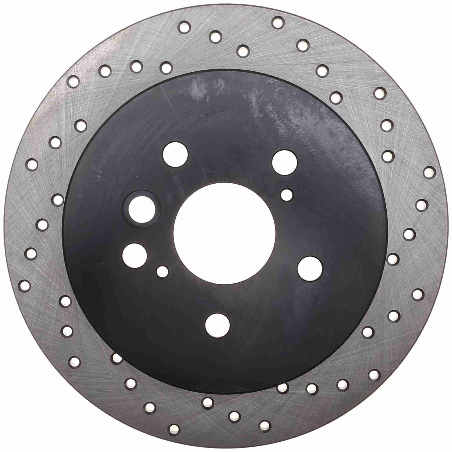 StopTech Sport Cross Drilled Brake Rotor; Rear Left