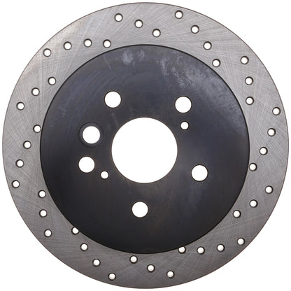 StopTech Sport Cross Drilled Brake Rotor; Rear Left