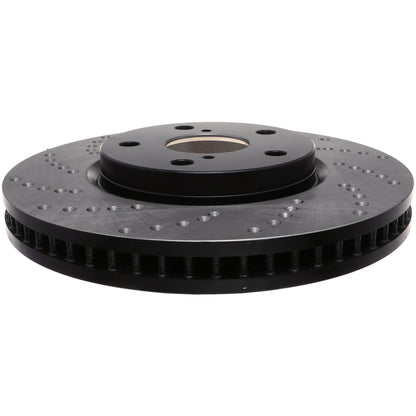 StopTech Sport Cross Drilled Brake Rotor; Front Right