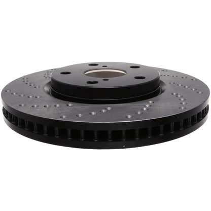 StopTech Sport Cross Drilled Brake Rotor; Front Right