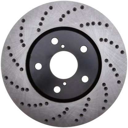 StopTech Sport Cross Drilled Brake Rotor; Front Right