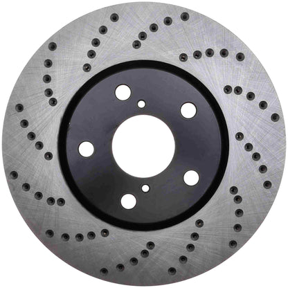 StopTech Sport Cross Drilled Brake Rotor; Front Right