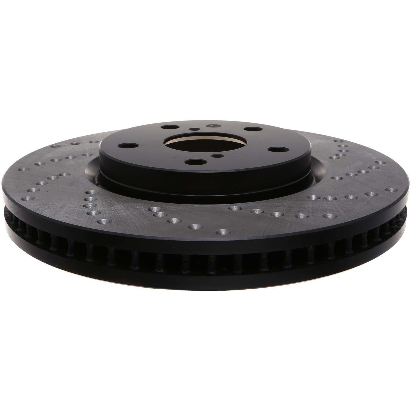 StopTech Sport Cross Drilled Brake Rotor; Front Left