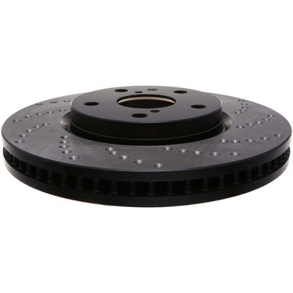 StopTech Sport Cross Drilled Brake Rotor; Front Left