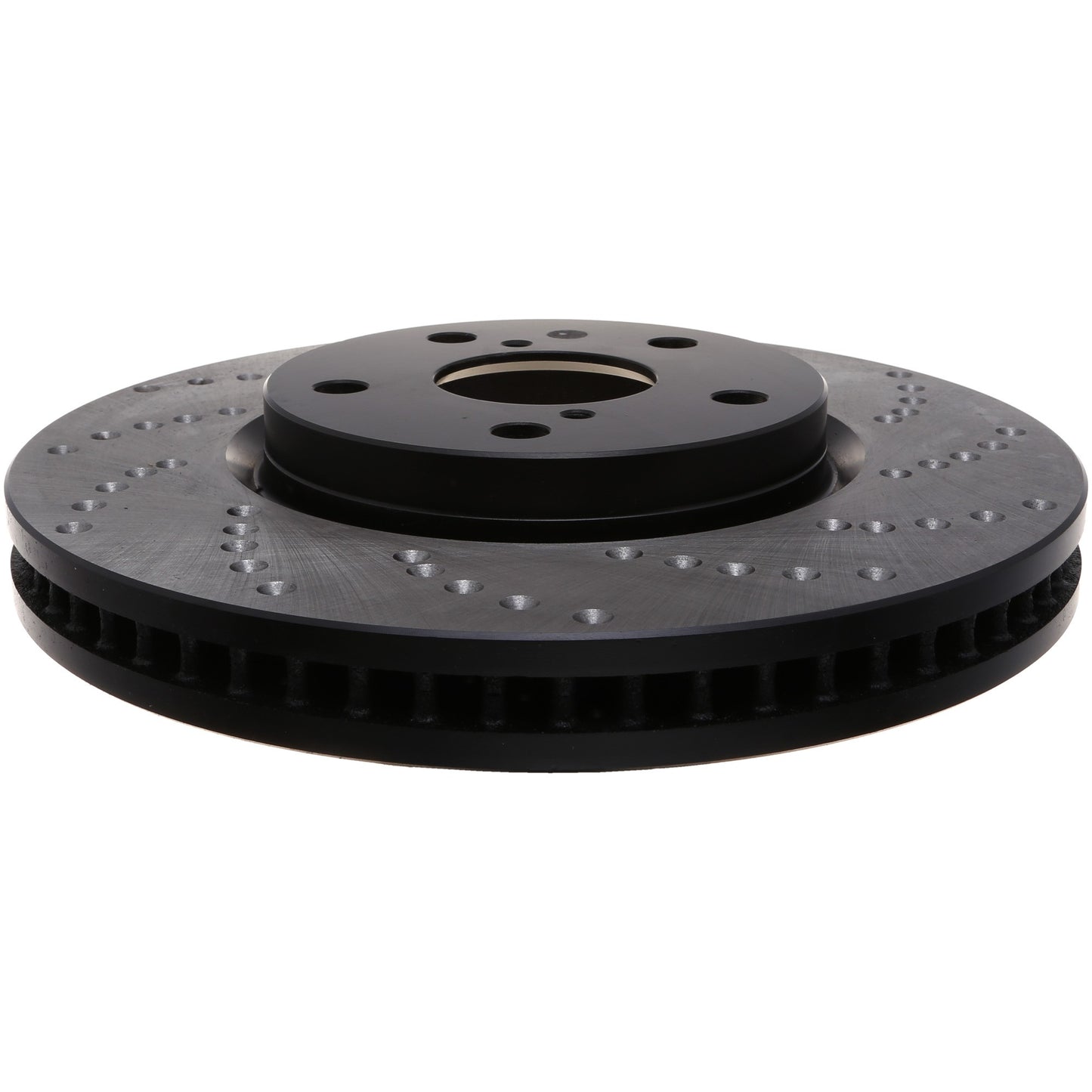 StopTech Sport Cross Drilled Brake Rotor; Front Left