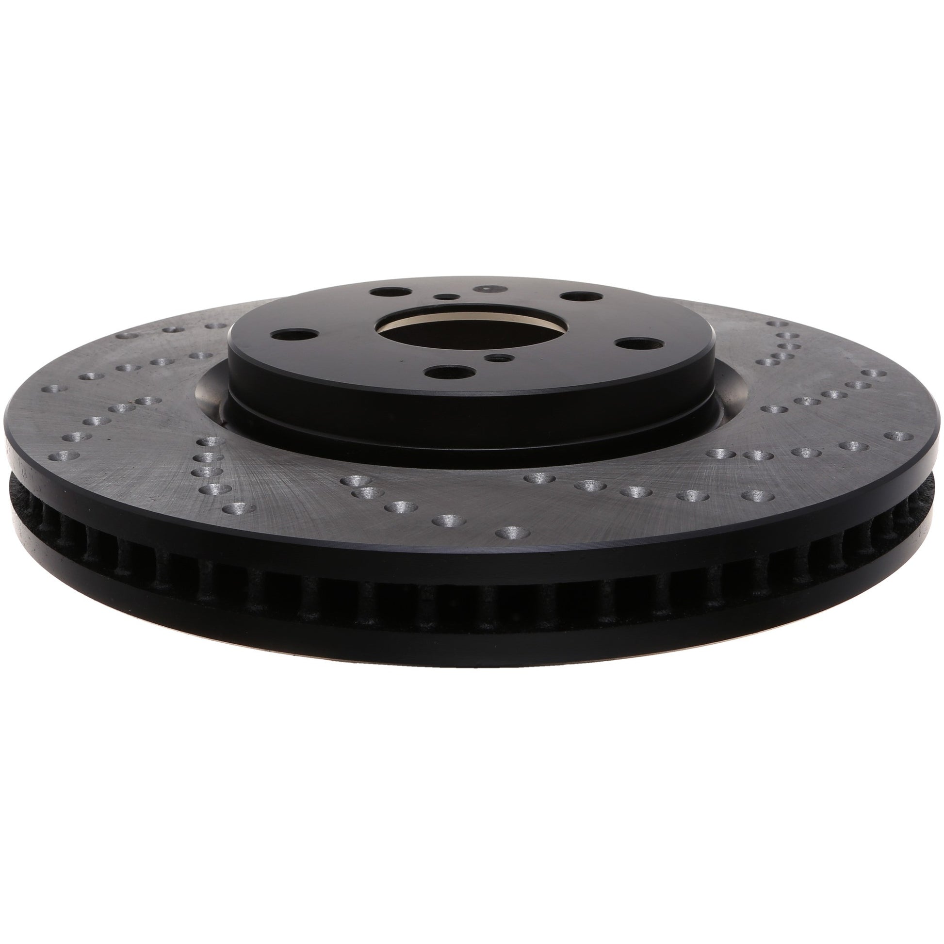 StopTech Sport Cross Drilled Brake Rotor; Front Left