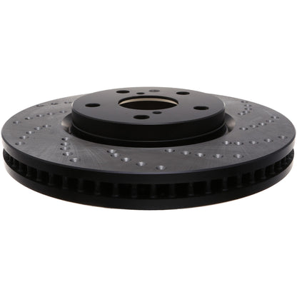 StopTech Sport Cross Drilled Brake Rotor; Front Left