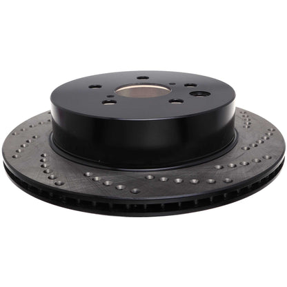 StopTech Sport Cross Drilled Brake Rotor; Rear Left