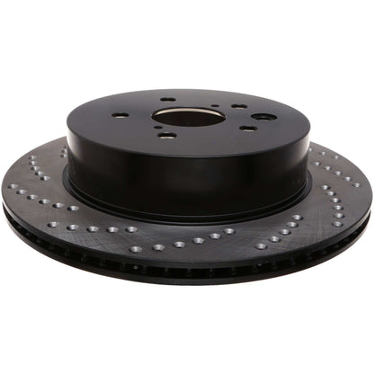 StopTech Sport Cross Drilled Brake Rotor; Rear Right