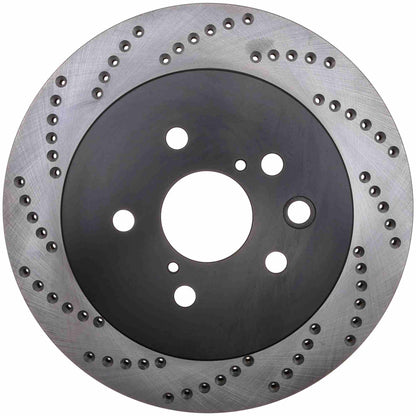 StopTech Sport Cross Drilled Brake Rotor; Rear Right