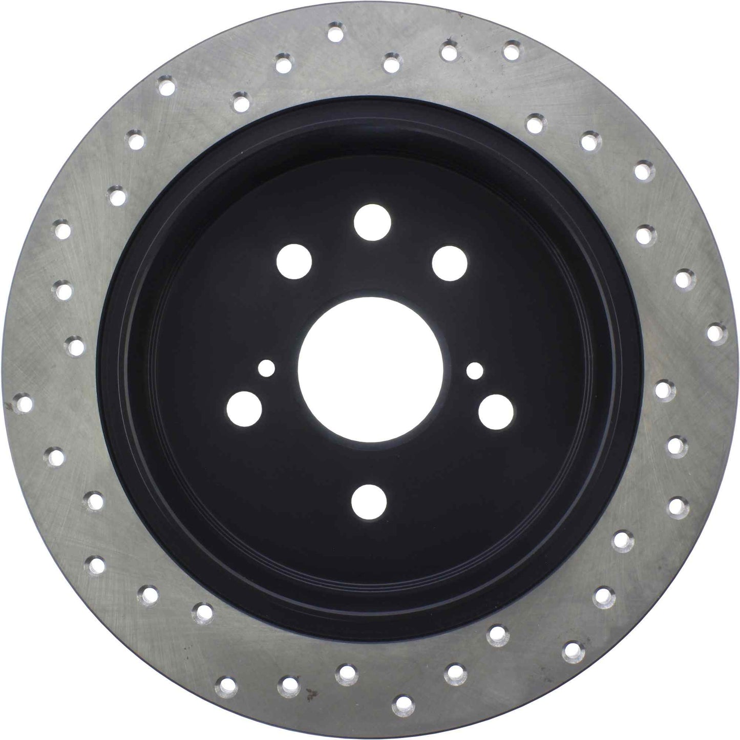 StopTech Sport Cross Drilled Brake Rotor; Rear Left