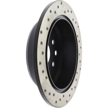 StopTech Sport Cross Drilled Brake Rotor; Rear Left