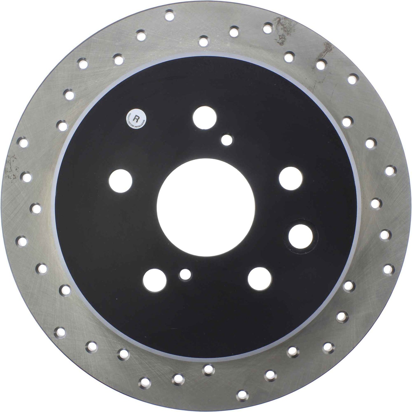 StopTech Sport Cross Drilled Brake Rotor; Rear Right