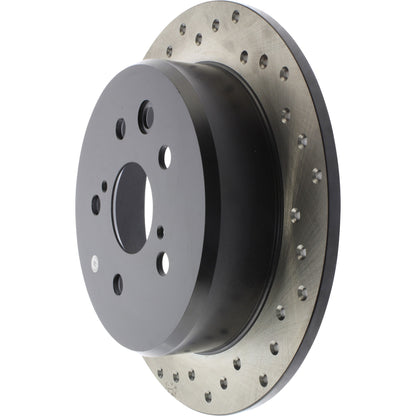 StopTech Sport Cross Drilled Brake Rotor; Rear Right