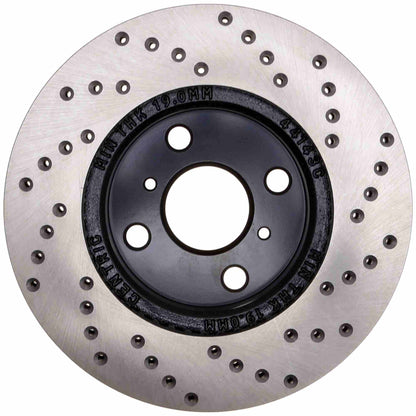 StopTech Sport Cryo Cross Drilled Brake Rotor; Front Right