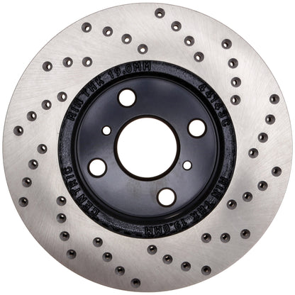 StopTech Sport Cryo Cross Drilled Brake Rotor; Front Right