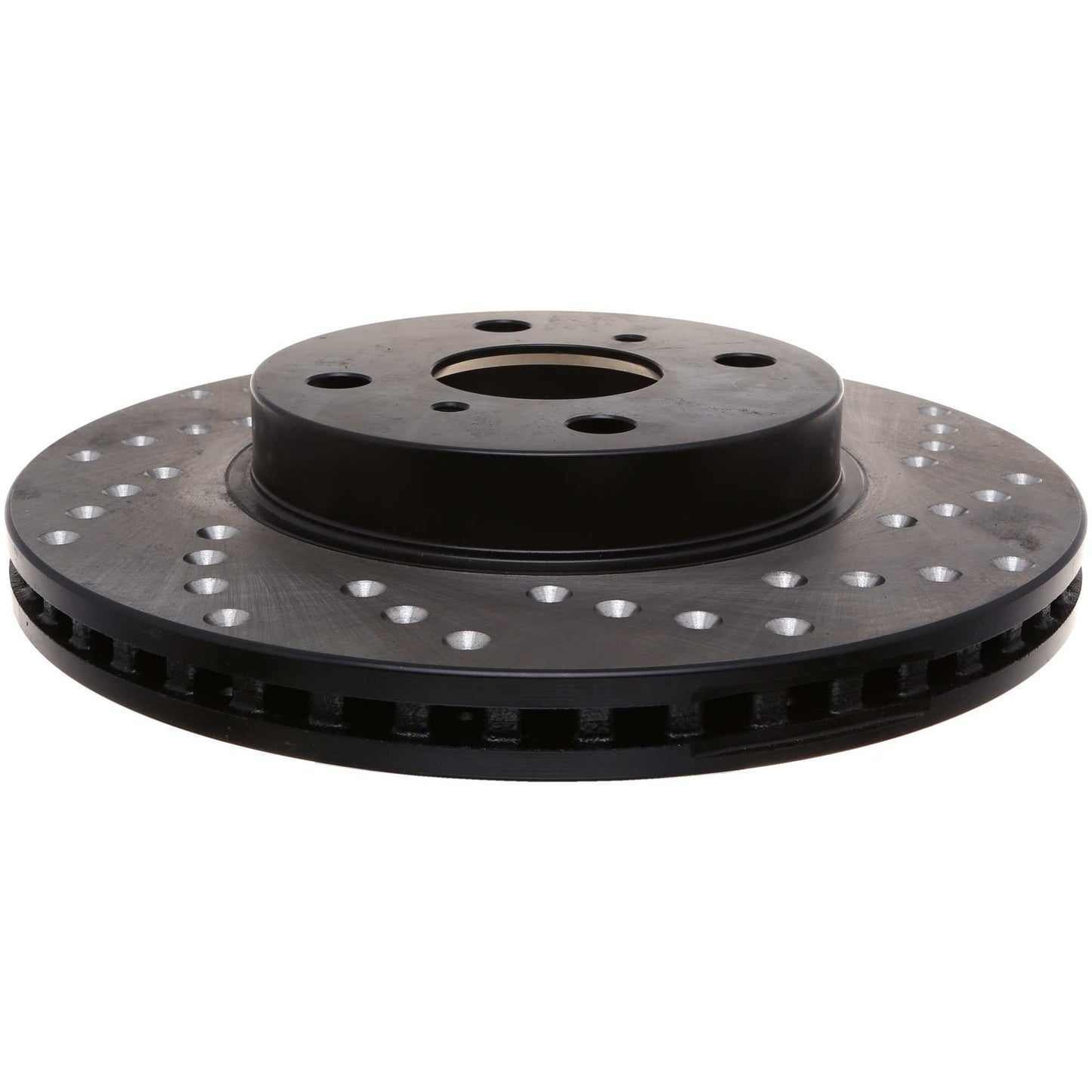 StopTech Sport Cross Drilled Brake Rotor; Front Left