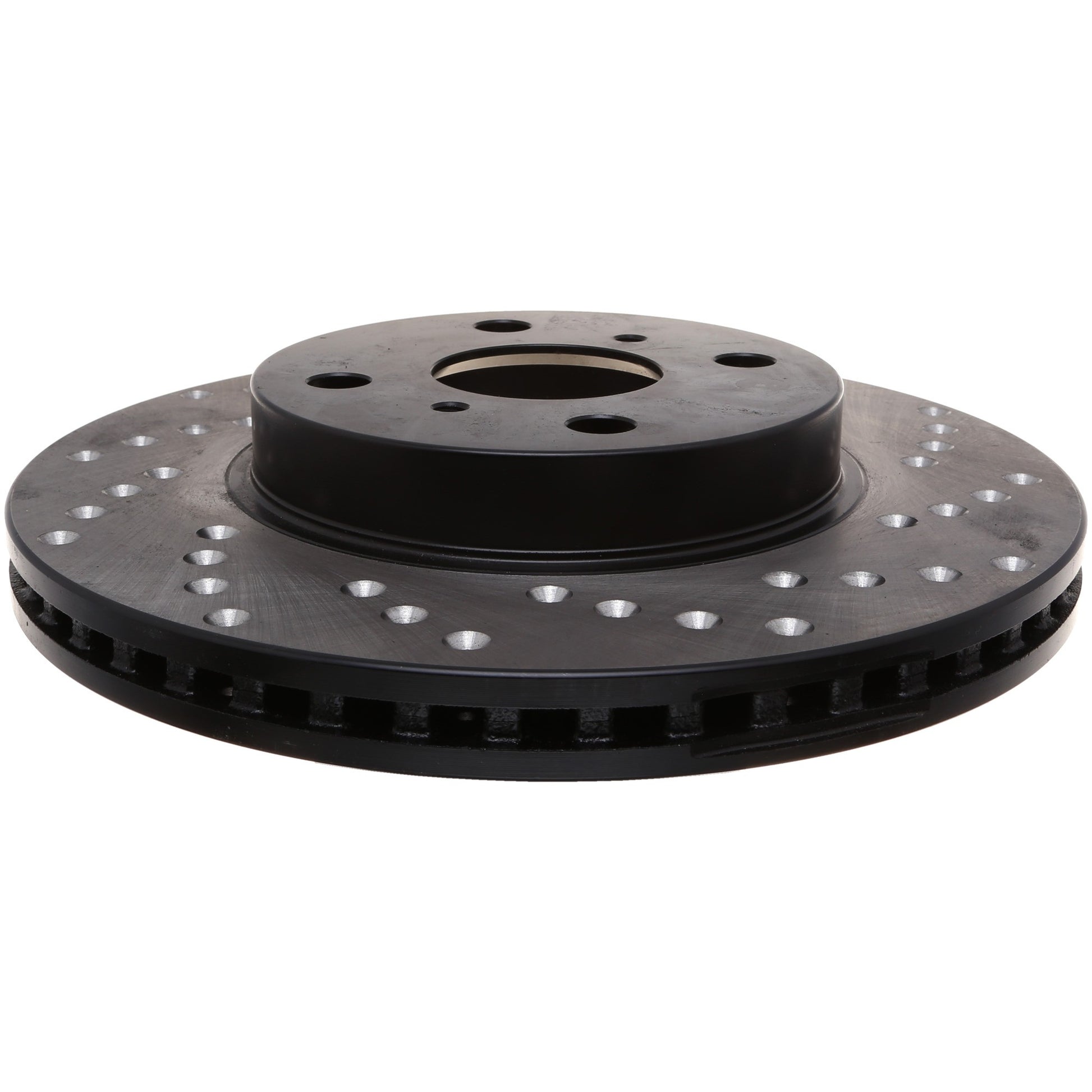 StopTech Sport Cross Drilled Brake Rotor; Front Left