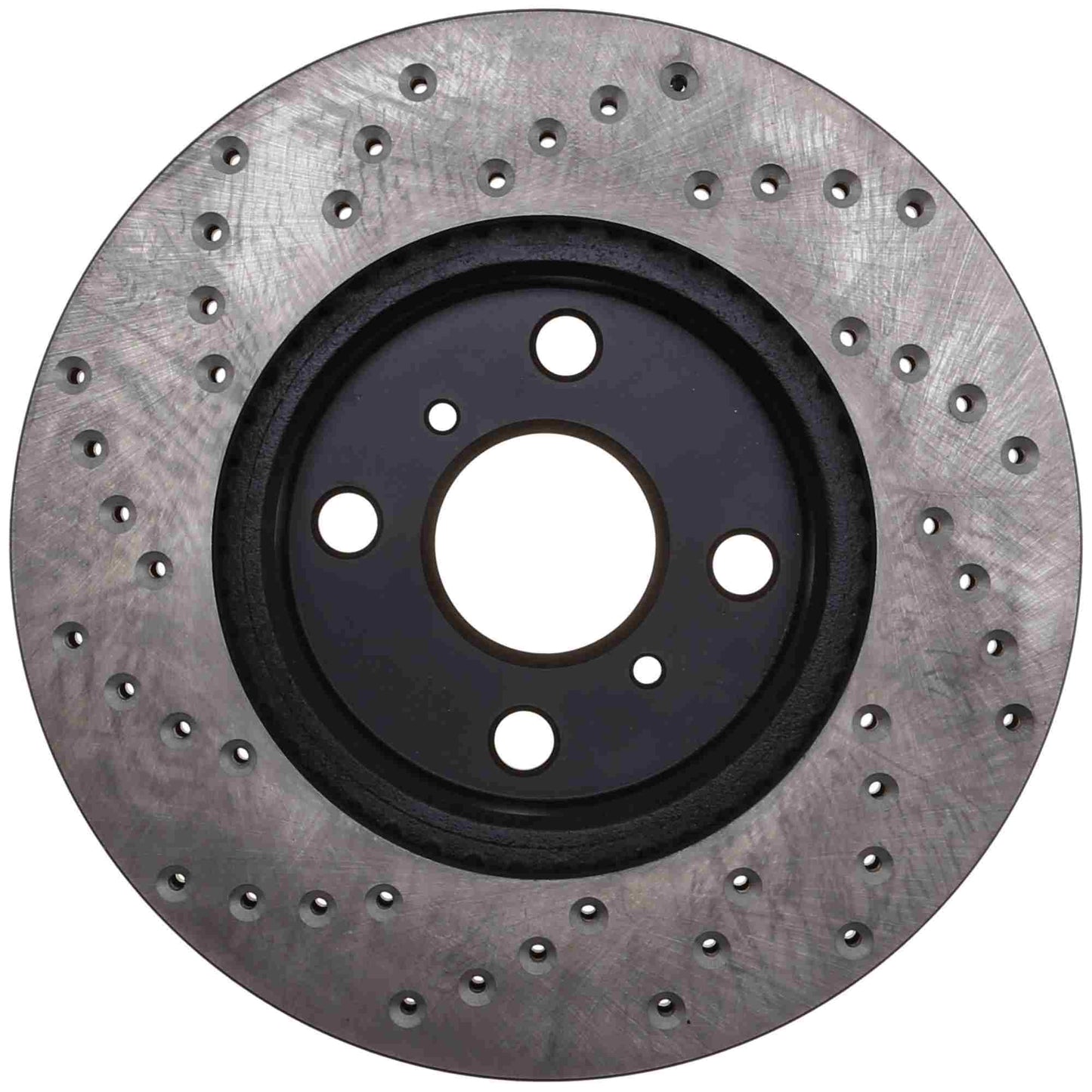 StopTech Sport Cross Drilled Brake Rotor; Front Left