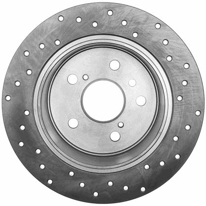 StopTech Sport Cross Drilled Brake Rotor; Rear Right