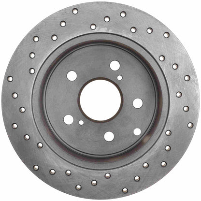 StopTech Sport Cross Drilled Brake Rotor; Rear Left