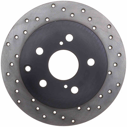 StopTech Sport Cross Drilled Brake Rotor; Rear Left