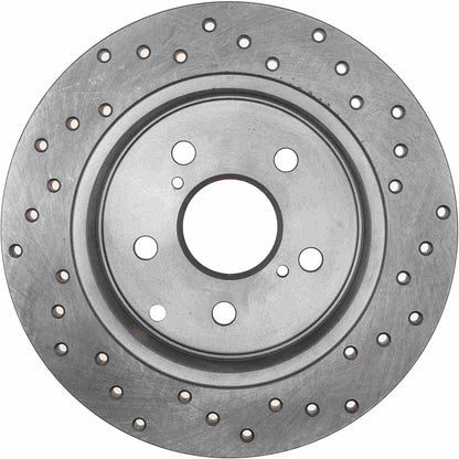 StopTech Sport Cross Drilled Brake Rotor; Rear Right