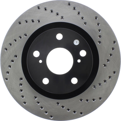 StopTech Sport Cryo Cross Drilled Brake Rotor; Front Left