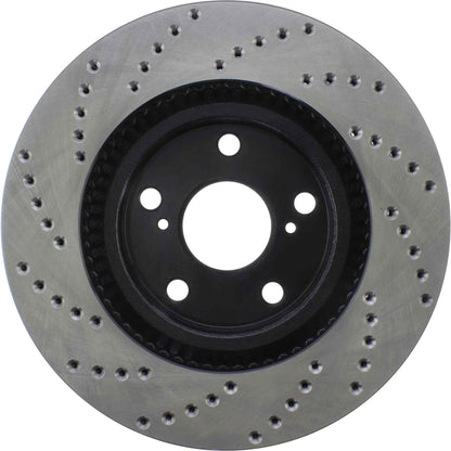 StopTech Sport Cross Drilled Brake Rotor; Front Left