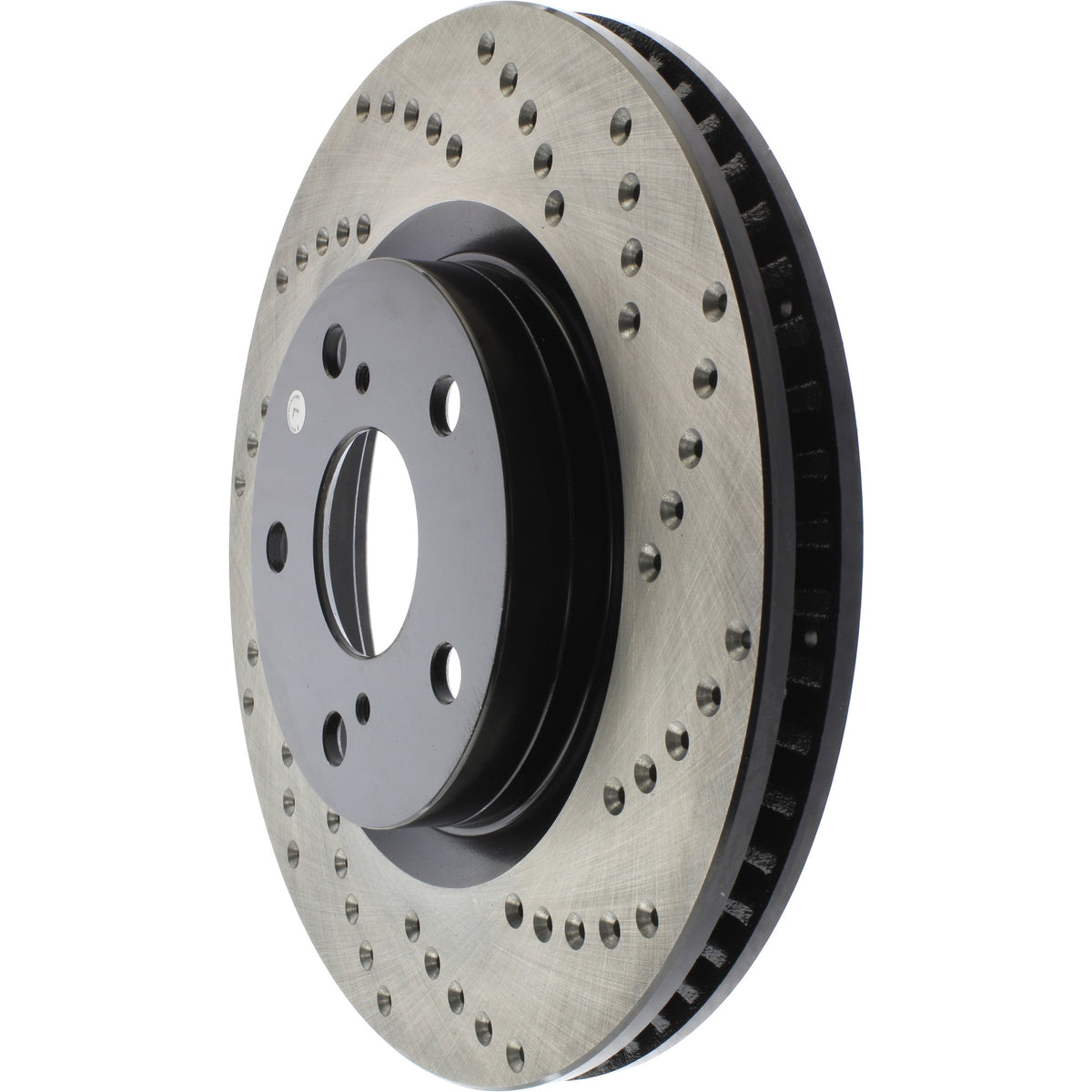 StopTech Sport Cross Drilled Brake Rotor; Front Left