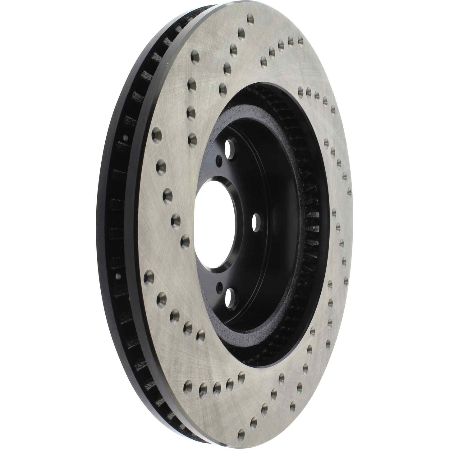 StopTech Sport Cross Drilled Brake Rotor; Front Left