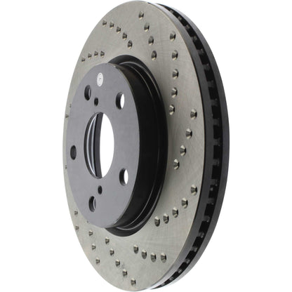 StopTech Sport Cryo Cross Drilled Brake Rotor; Front Left