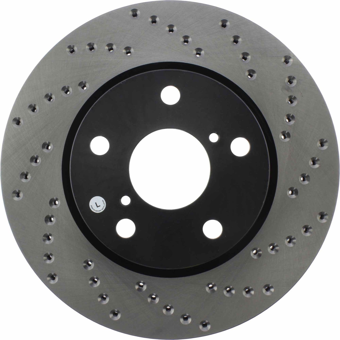 StopTech Sport Cross Drilled Brake Rotor; Front Left