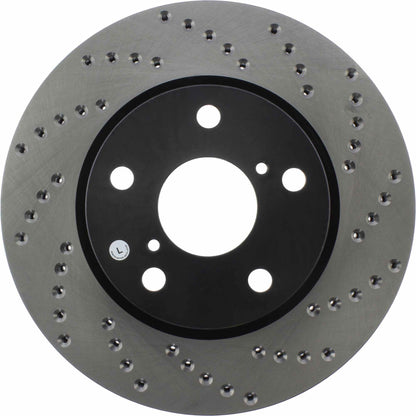 StopTech Sport Cross Drilled Brake Rotor; Front Left
