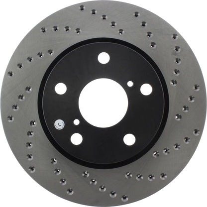 StopTech Sport Cross Drilled Brake Rotor; Front Left