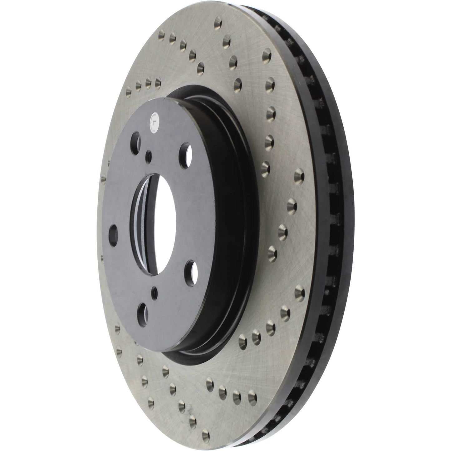 StopTech Sport Cross Drilled Brake Rotor; Front Left