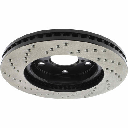 StopTech Sport Cross Drilled Brake Rotor; Front Left